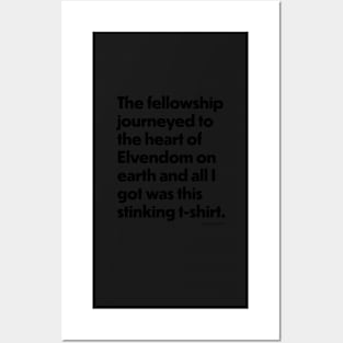 Heart of Elvendom on Earth (black text) Posters and Art